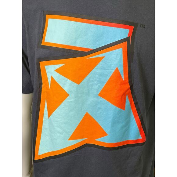 Rare Seasonal Off-White Degrade Thunder Outerspace Light Slim Graphic T-Shirt - Picture 6 of 12